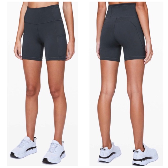 lululemon athletica Pants - Lululemon Fast & Free 6” Biker Short Melanite, 4